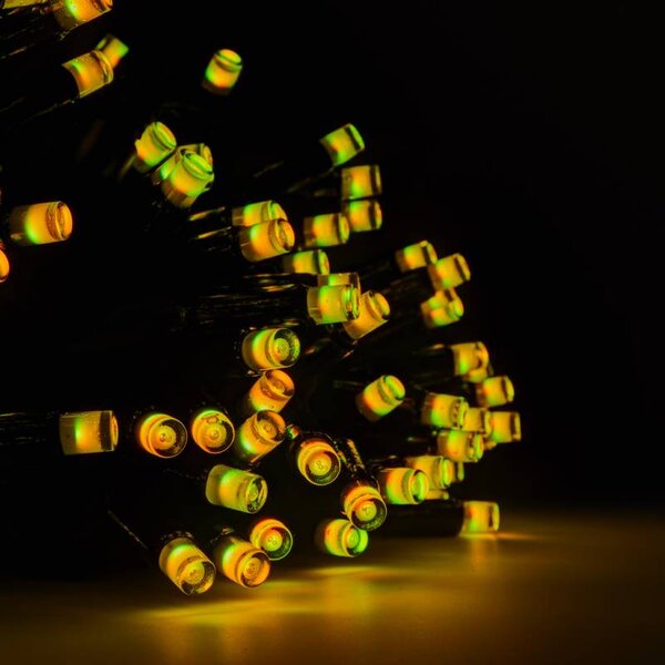 DECOLED Easy Fix RGB LED světelný řetěz, 20 m, venkovní, 200 diod, černý kabel, IP67