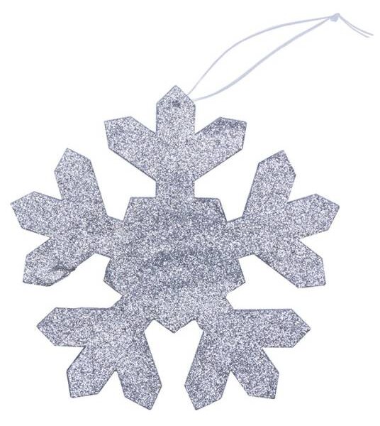 DECOLED Vánoční ozdoba vločka I, pr. 15 cm, stříbrná, překližka, venkovní