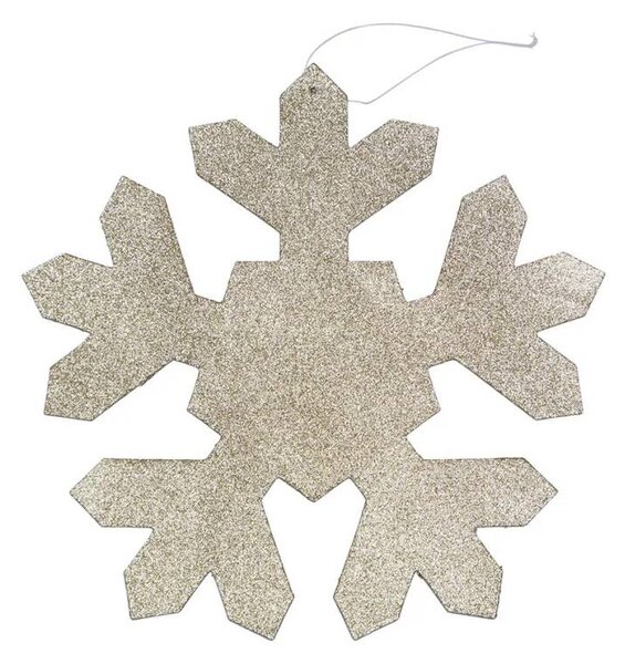 DECOLED Vánoční ozdoba vločka I, pr. 40 cm, zlatá, překližka, venkovní