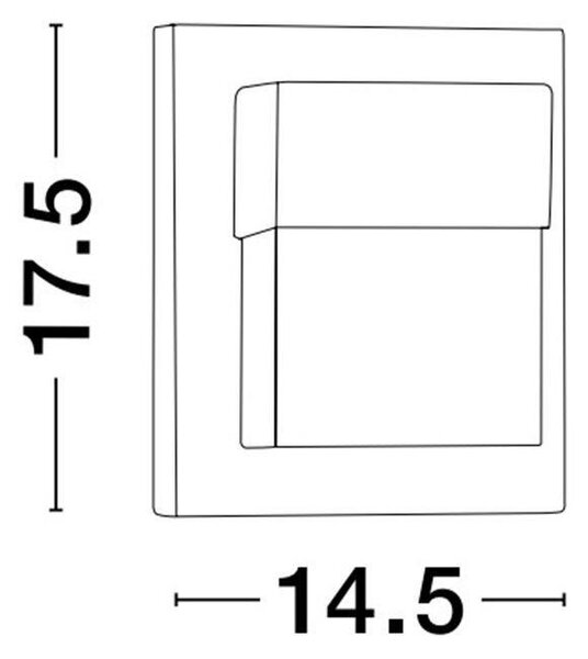 NV 9060205 Venkovní nástěnné svítidlo LETO černý hliník akrylový difuzor LED 10W 3000K 220-240V 120st. IP65 - NOVA LUCE