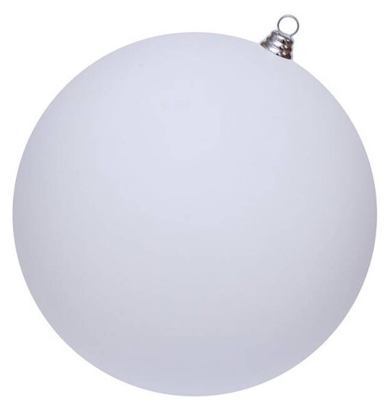 DECOLED Velká vánoční ozdoba 40 cm plastová koule bílá matná