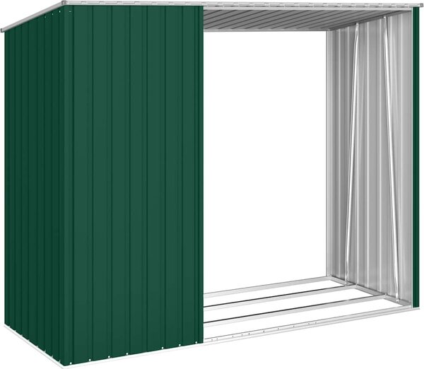 VidaXL Zahradní kůlna na dříví 245 x 98 x 159 cm pozinkovaná ocel [46294] Barva: antracitová