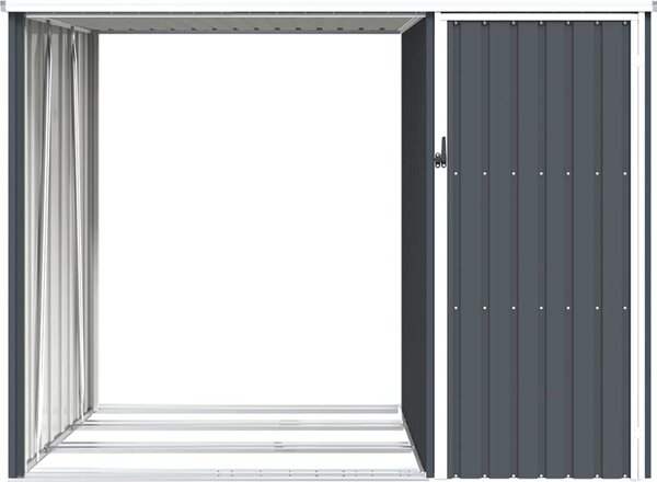 VidaXL Zahradní kůlna na dříví 245 x 98 x 159 cm pozinkovaná ocel [46294] Barva: antracitová
