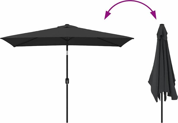 VidaXL Slunečník 200 x 300 cm pískově obdélníkový [44503] Barva: antracitová