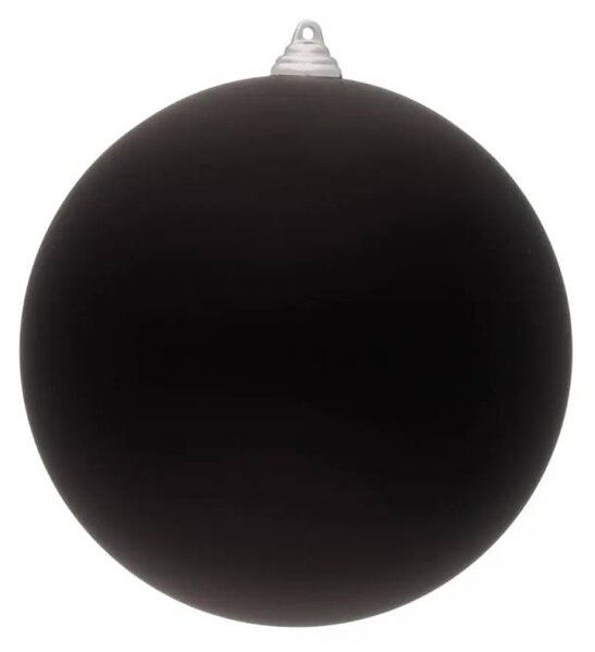 DECOLED Velká vánoční ozdoba 20 cm plastová koule černá matná