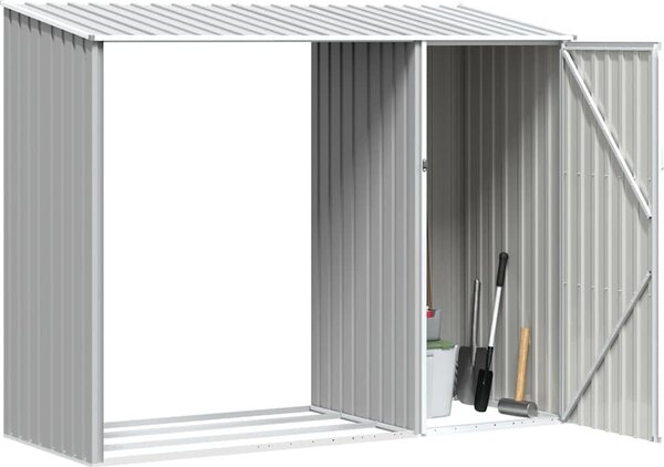 VidaXL Zahradní kůlna na dříví 245 x 98 x 159 cm pozinkovaná ocel [46294] Barva: antracitová