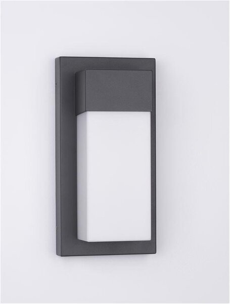 NV 9060202 Venkovní nástěnné svítidlo LETO černý hliník akrylový difuzor LED 18W 3000K 220-240V 120st. IP65 - NOVA LUCE