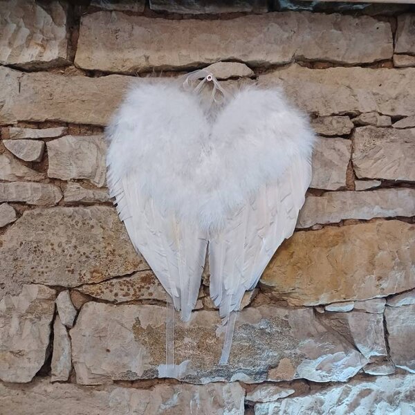 DECOLED Andělská křídla 30 × 27 cm, bílá