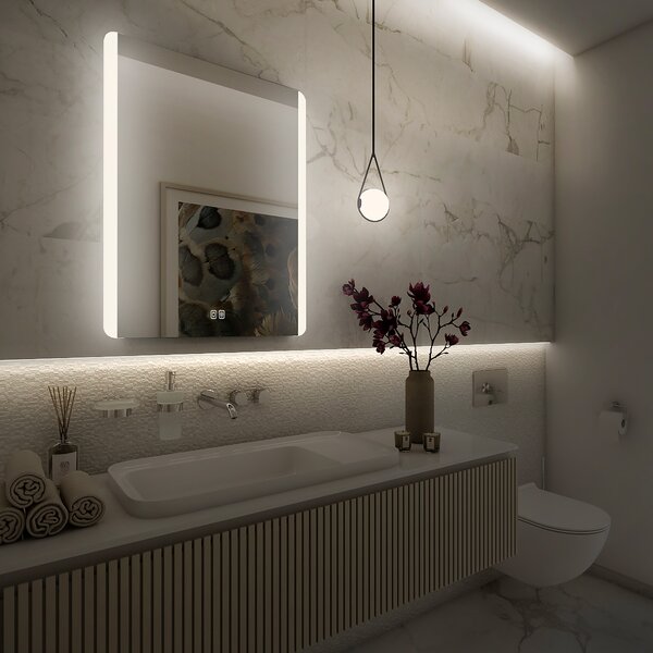 Nimco LED zrcadlo 21W, 60x80 cm se dvěma dotykovými senzory