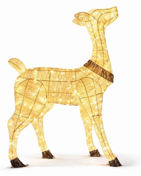 DECOLED 3D LED svítící laň, 150 cm, teple bílá, 140 LED, IP44 venkovní