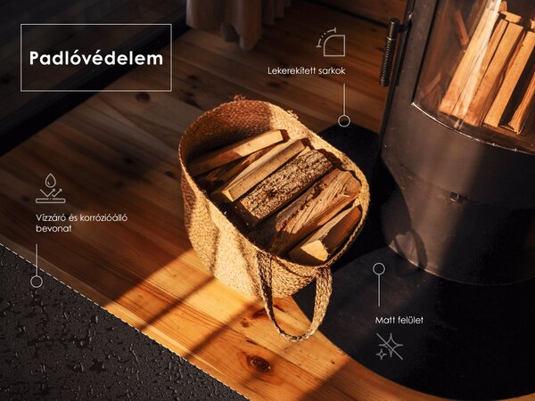 Obdélníková podložka pod kamna v industriálním metalovém provedení ppkpbp-00000000