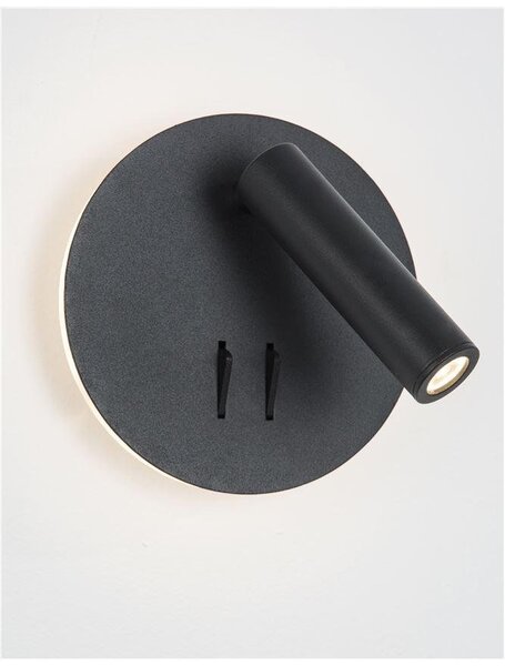 NV 9081222 Bodové svítidlo PENOR černá ocel a hliník akryl vypínač na těle LED Cree 9W 230V 3000K IP20 - NOVA LUCE