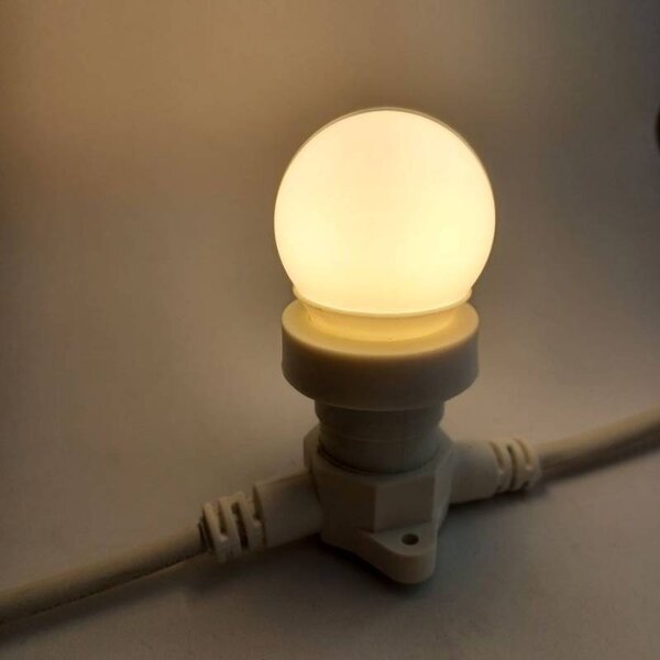DECOLED LED žárovka LB, teple bílá, patice B22, IP44