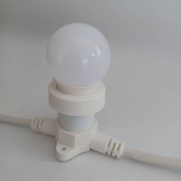 DECOLED LED žárovka SMDE, ledově bílá, patice E27, 12 diod, IP44