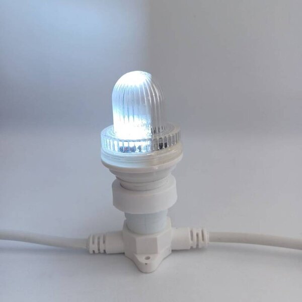 DECOLED LED žárovka LFB, FLASH, ledově bílá, patice B22, IP44