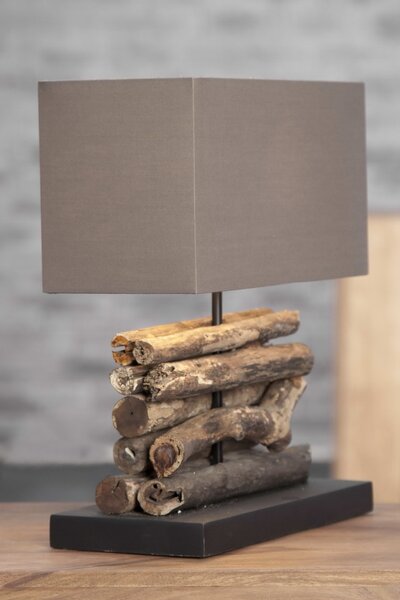 Stolní lampa FERRE hnědá