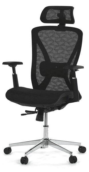 Ergonomická kancelářská židle NILS - černá síťovina