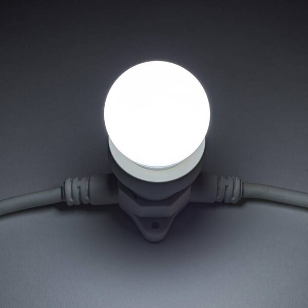 DECOLED LED žárovka SMDE, ledově bílá, patice E27, 12 diod, IP44