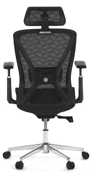 Ergonomická kancelářská židle NILS - černá síťovina