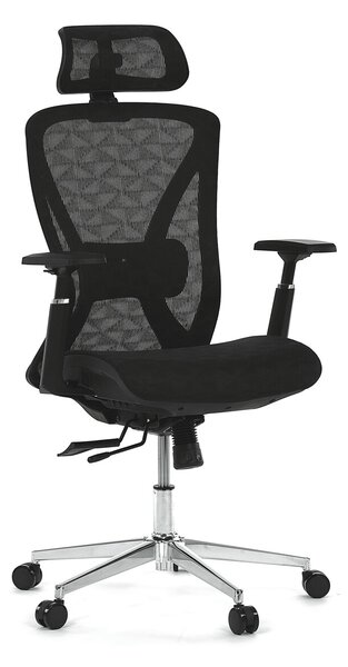 Ergonomická kancelářská židle NILS - černá síťovina