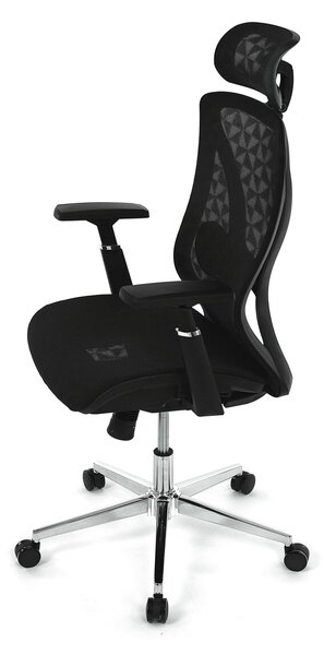 Ergonomická kancelářská židle NILS - černá síťovina