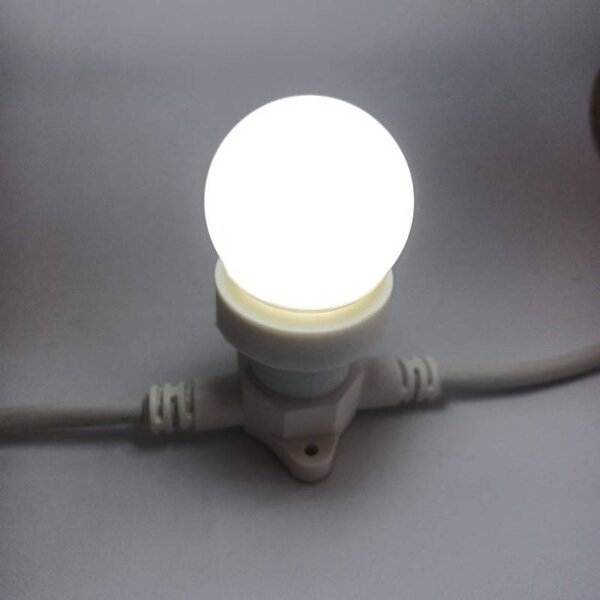 DECOLED LED žárovka SMDE, ledově bílá, patice E27, 12 diod, IP44