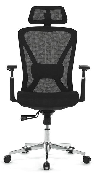 Ergonomická kancelářská židle NILS - černá síťovina