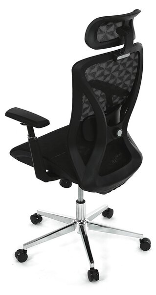 Ergonomická kancelářská židle NILS - černá síťovina