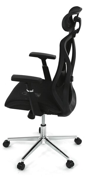 Ergonomická kancelářská židle NILS - černá síťovina