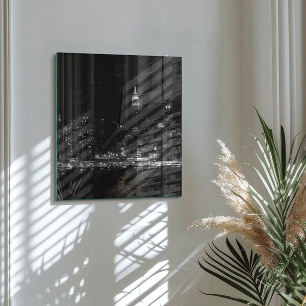 Skleněné hodiny na stěnu Horizont zskc-30x30-00057353