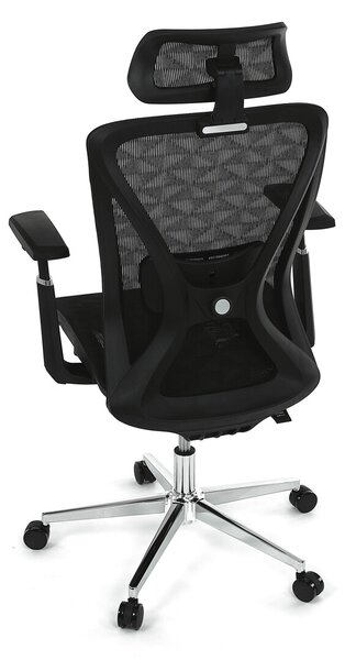 Ergonomická kancelářská židle NILS - černá síťovina