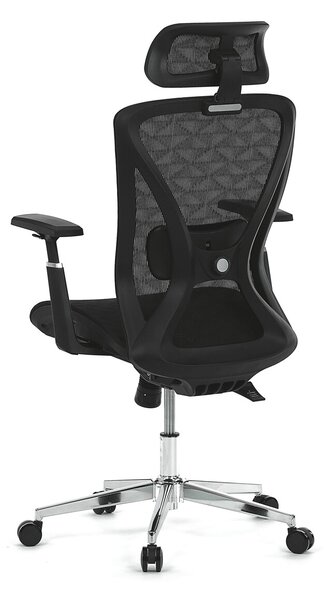 Ergonomická kancelářská židle NILS - černá síťovina