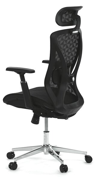 Ergonomická kancelářská židle NILS - černá síťovina