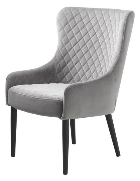 Designové křeslo Hallie šedý samet