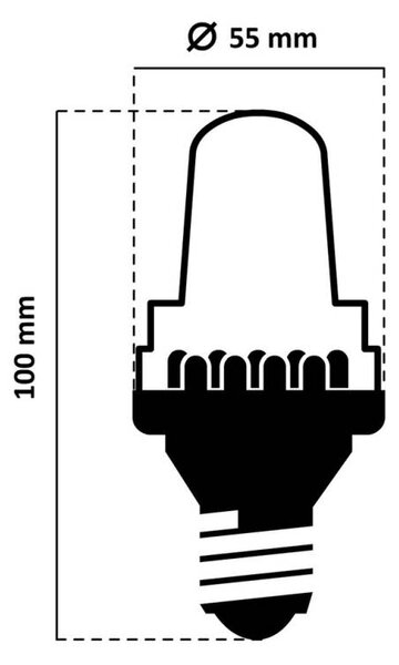 DECOLED LED žárovka LFE, FLASH, ledově bílá, patice E27, IP44