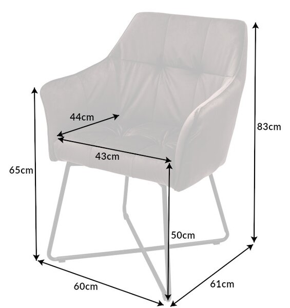 Designová židle Giuliana taupe hnědá