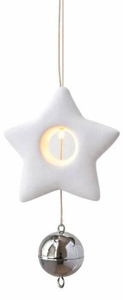 SIRIUS LED závěsná dekorace hvězda 8 cm, na baterie CR2032