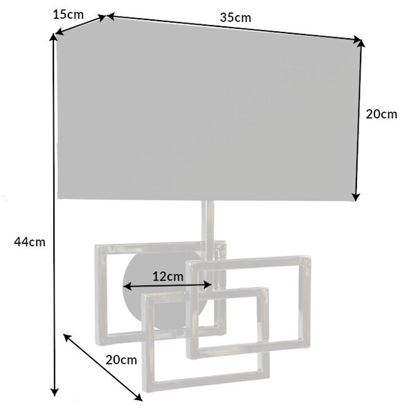 Designová nástěnná lampa Calanthe stříbrná