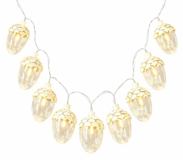 SIRIUS LED svítící žaludy na řetězu, 8 kusů, délka 1,3 m