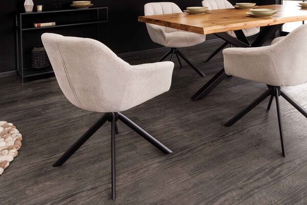 Designová otočná židle Vallerina šampaňská béžová