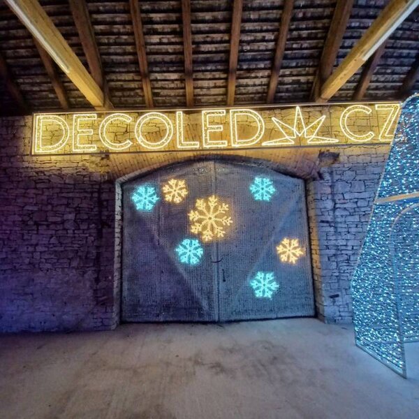 DECOLED Easy Fix LED Neon hadice venkovní, 50 m, D-TYP jednostranný, teple bílá, 3000 diod, bílý kabel, IP44, cívka