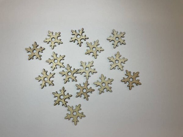 DECOLED Drobné dřevěné dekorace 2 cm, balení 50 ks