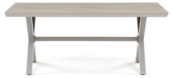 Zahradní stůl DURA – 180x100, polywood, světlý dub, hliník