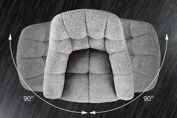 Designová otočná židle Vallerina šedá