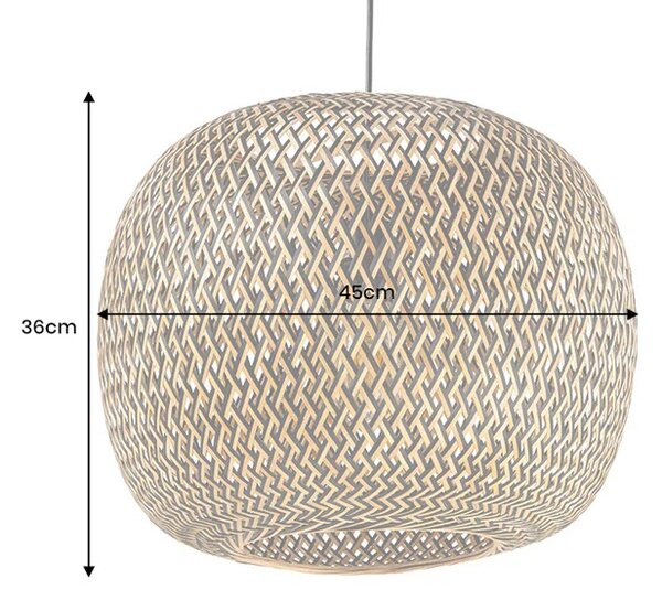 Designové závěsné svítidlo Lorelei 45 cm bambus