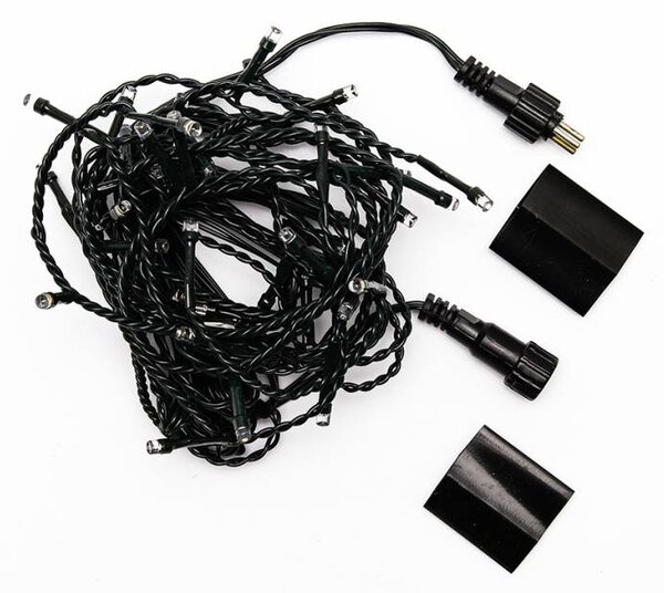 DECOLED Hobby Line venkovní LED rampouchy, světelné, 200 × 50 cm, ledově bílá, 40 diod, tmavě zelený kabel, IP44, prodlužovací
