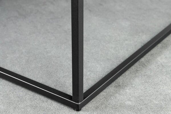 Designový odkládací stolek Haines 45 cm vzor bílý mramor