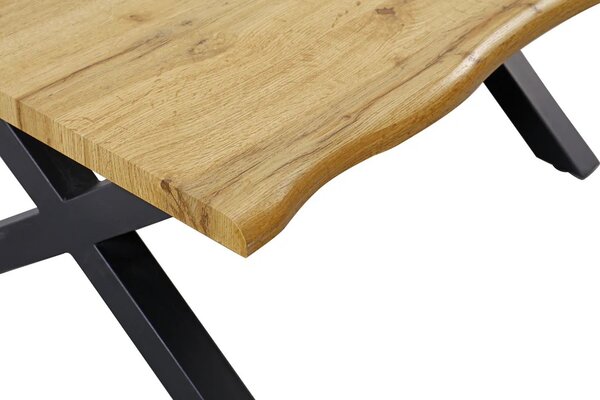 Designový konferenční stolek Onofrio 90 cm vzor divoký dub