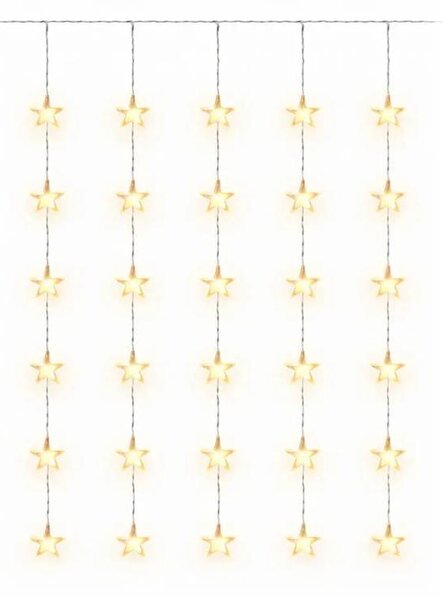 DECOLED LED vánoční svíticí hvězdy do okna, 120 × 120 cm teple bílá, 30 diod, čirý kabel, IP20 do interiéru, prodlužovací