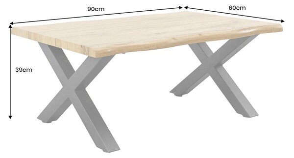 Designový konferenční stolek Onofrio 90 cm vzor divoký dub